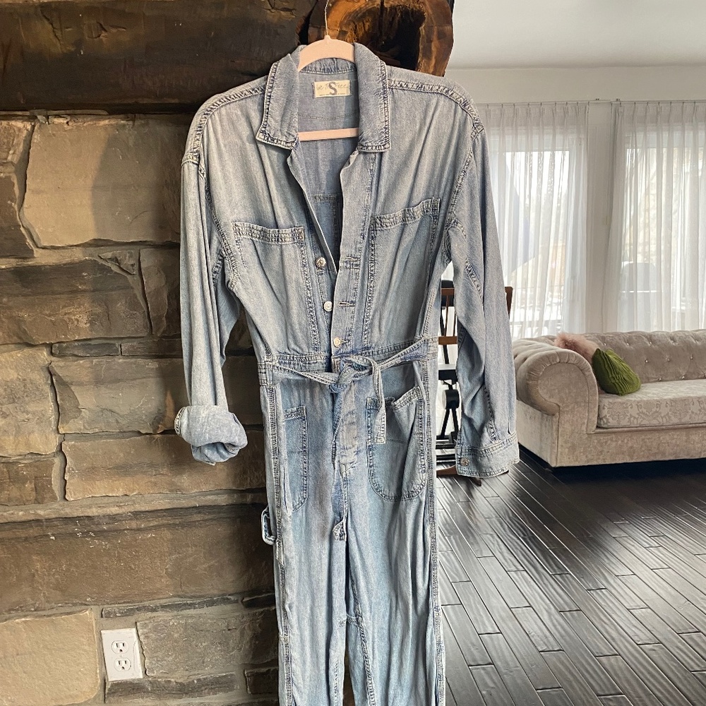 We The Free Denim Jumpsuit